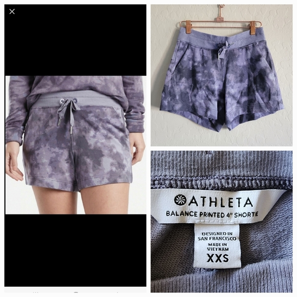 Athleta Pants - Athleta Balance Printed 4" Shortie Shorts XXS